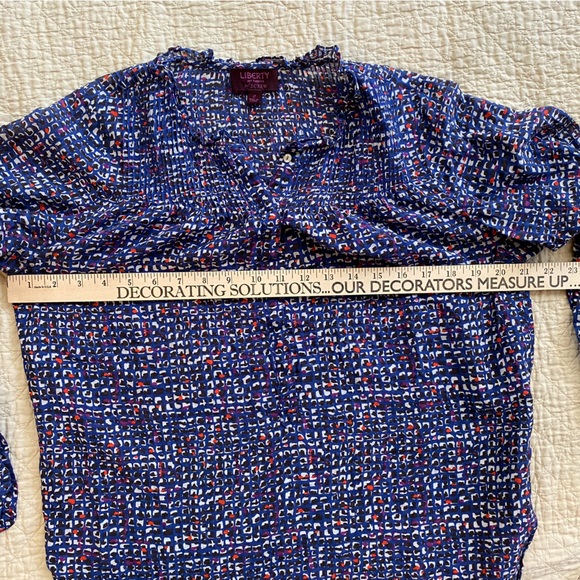 J. Crew Liberty Art Checkered Pop Over 2 - Picture 6 of 8